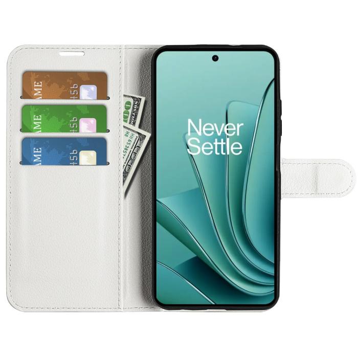 Bild 2, OnePlus Nord 3 5G Fodral Litchi Textur Vit