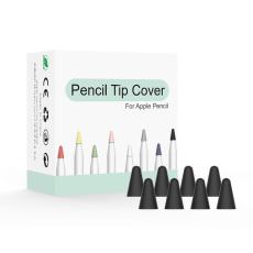 8-PACK Apple Pencil 1/2/Pro Spetsskydd / Tip Cover Svart