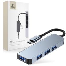 Tech-Protect 4in1 USB-C Hub 4x USB-A Gr&aring;