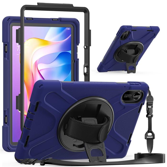 Bild 3, Xiaomi Redmi Pad 2 Skal 360° Kickstand Med Strap Mörk Blå