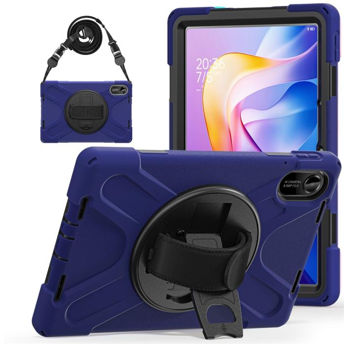 Bild 4, Xiaomi Redmi Pad 2 Skal 360° Kickstand Med Strap Mörk Blå