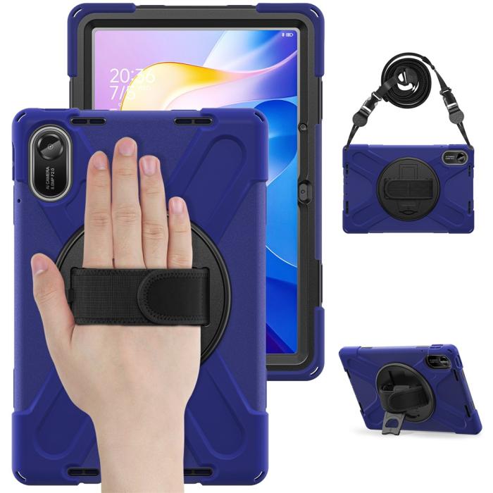 Bild 5, Xiaomi Redmi Pad 2 Skal 360° Kickstand Med Strap Mörk Blå