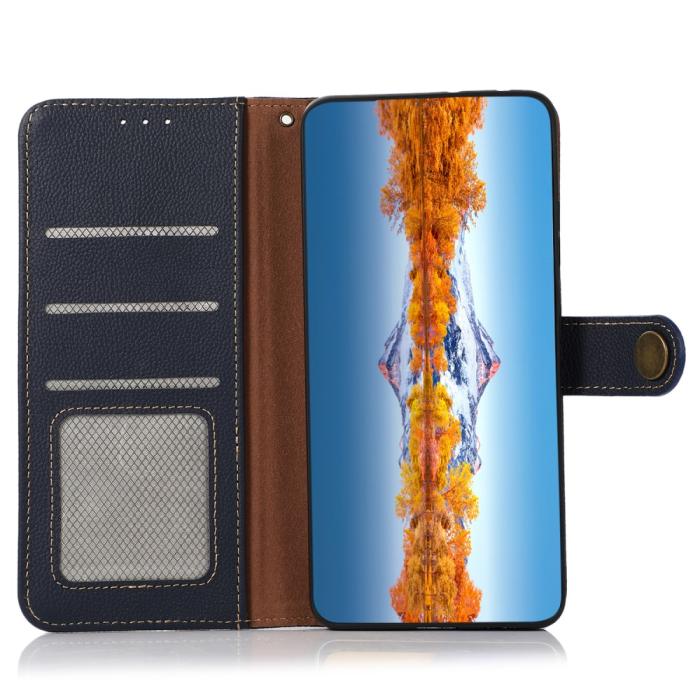 Bild 3, KHAZNEH Sony Xperia 10 V Fodral RFID Äkta Läder Blå