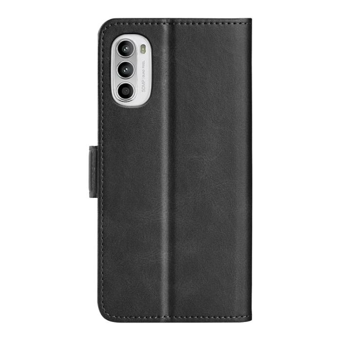 Bild 3, Motorola Moto G52/G82 Fodral Magnetisk Stängning Svart