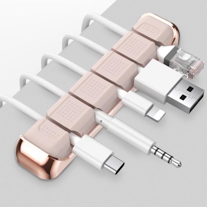 Bild 1, AHASTYLE 5-Port Kabel Hållare/Organiserare I Aluminium/Silikon