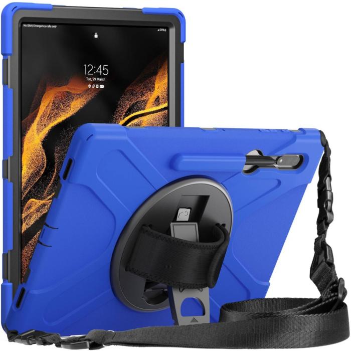 Bild 1, Galaxy Tab S8 Ultra Skal X-Shape Shockproof Kickstand