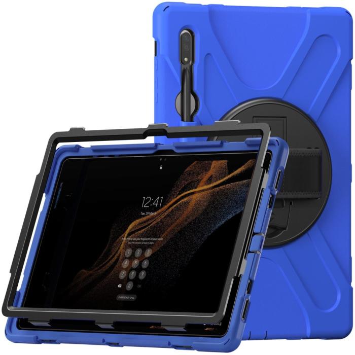 Bild 2, Galaxy Tab S8 Ultra Skal X-Shape Shockproof Kickstand