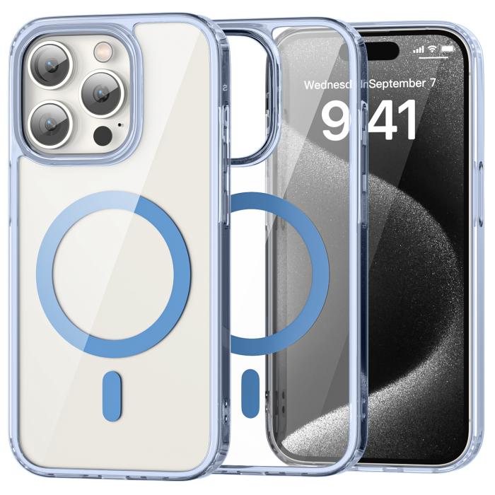 Bild 1, ColorPop iPhone 15 Pro Max Skal CH MagSafe Transparent/Ljus Blå