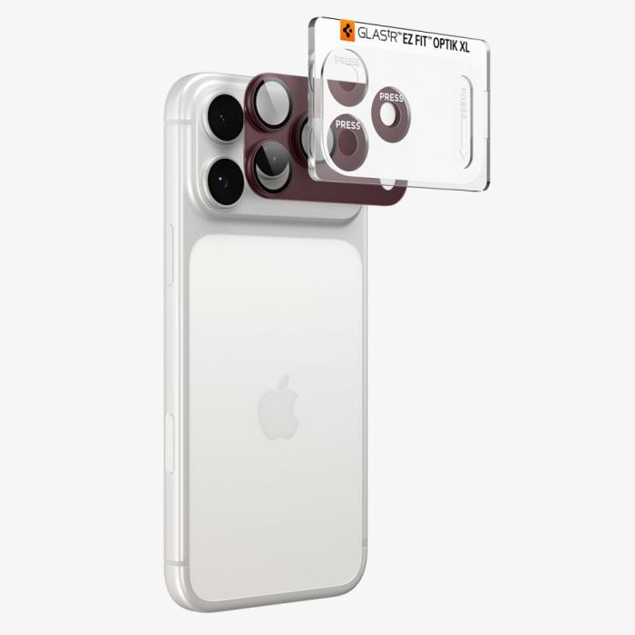 Bild 5, Spigen iPhone 18 Pro Max Linsskydd Optik Pro XL GLAS.tR 'Ez Fit'