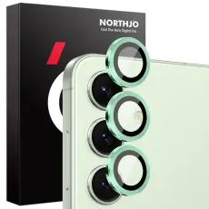 NORTHJO Galaxy S25 Linsskydd H&auml;rdat Glas Gr&ouml;n