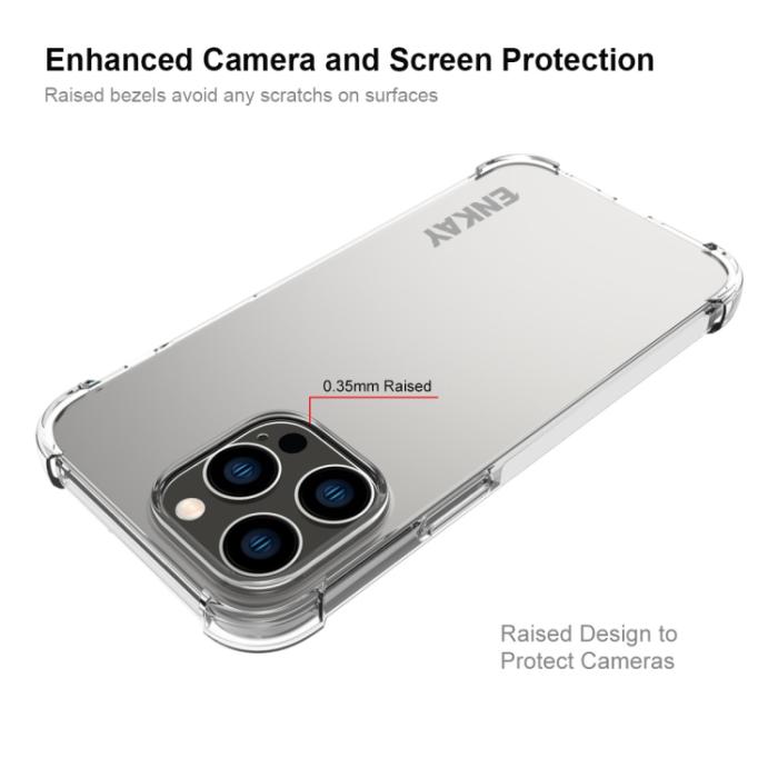 Bild 3, ENKAY iPhone 15 Pro Skal Shockproof TPU Transparent