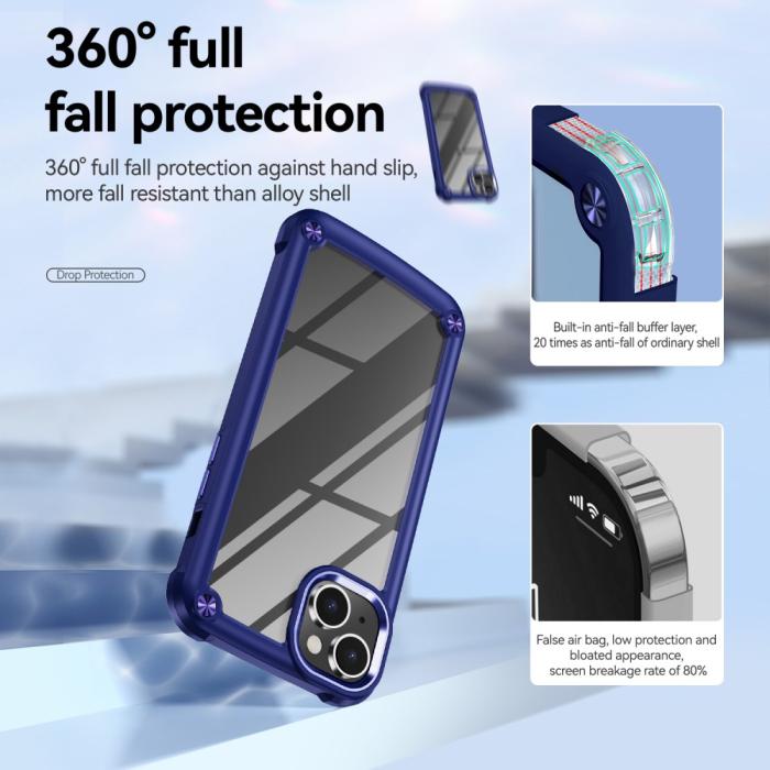 Bild 5, iPhone 15 Plus Skal Shockproof Hybrid Armor Blå