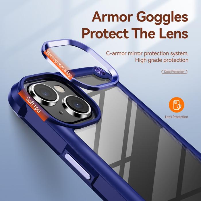 Bild 6, iPhone 15 Plus Skal Shockproof Hybrid Armor Blå