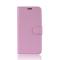 Huawei Y5 (2019) - Litchi Plånboksfodral - Ljus Rosa