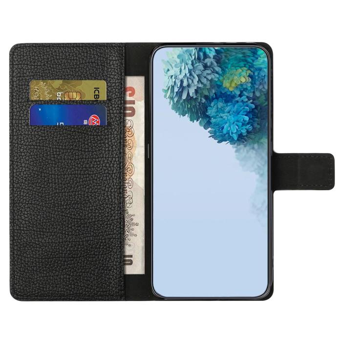 Bild 2, Motorola Moto G35 5G Fodral Litchi Läder Svart