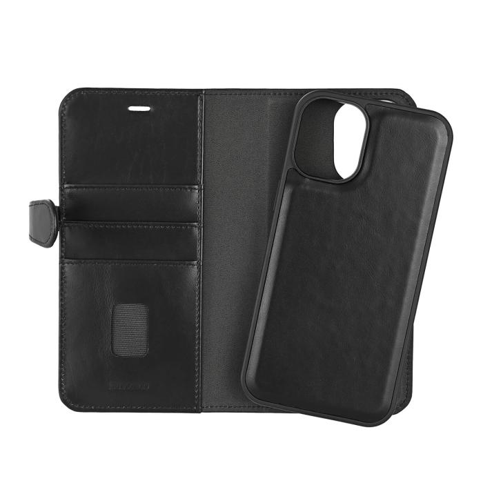 Bild 4, Buffalo iPhone 16 Plus Fodral MagSafe 2in1 Äkta Läder Svart