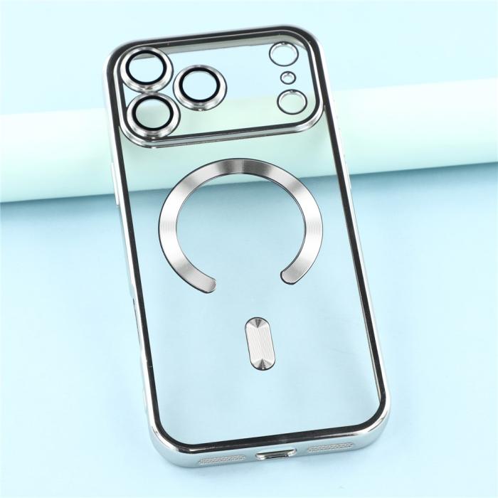 Bild 6, iPhone 17 Pro Max Skal MagSafe Electroplated TPU Silver