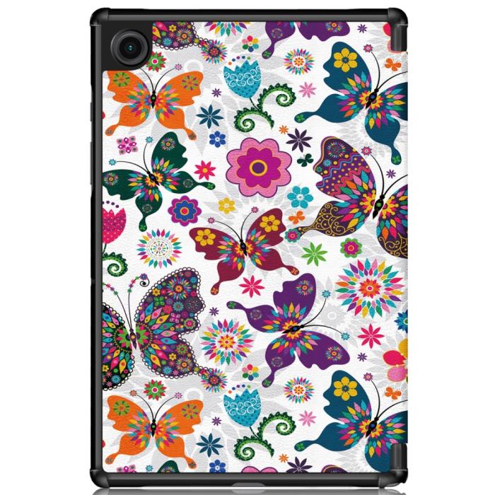 Bild 3, Samsung Galaxy Tab A8 10.5 (2021) Fodral Tri-Fold Fjärilar