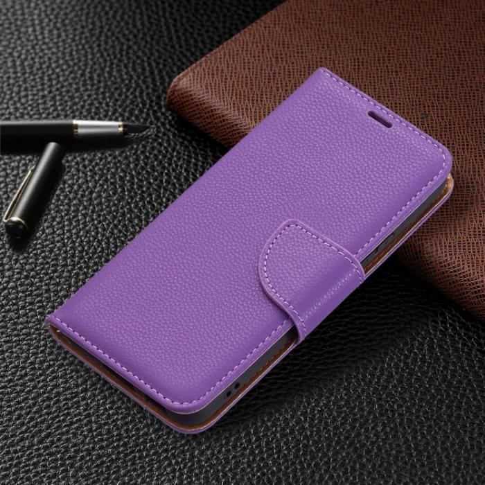 Bild 6, Samsung Galaxy S22 Fodral Litchi Shark Lila