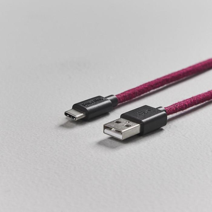 Bild 6, Smartline 2m 3A USB-C Fuzzy Laddningskabel Lila