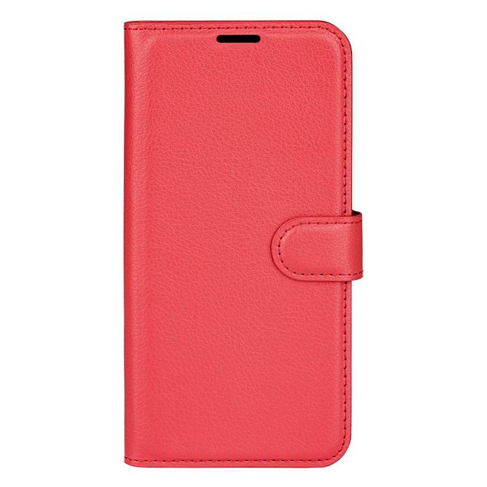 Bild 5, Xiaomi Redmi 12C 4G Fodral Litchi Läder Röd