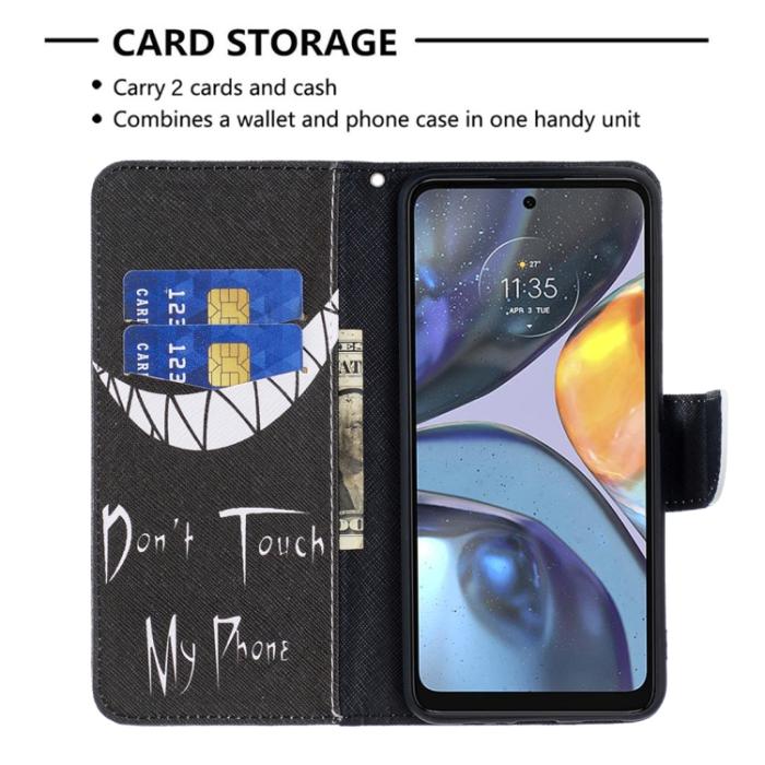 Bild 5, Motorola Moto G22 Fodral Tryck Dont Touch My Phone