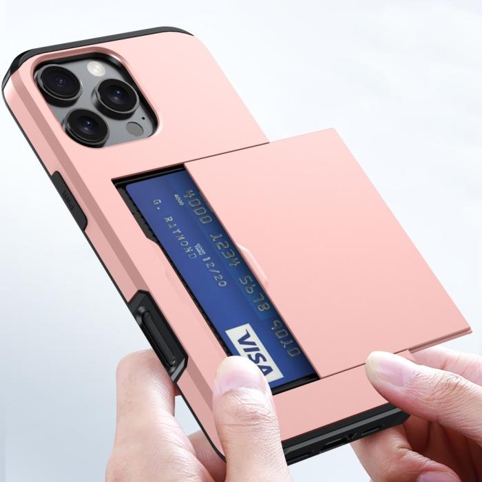 Bild 6, iPhone 16 Pro Skal Med Kortfack Hybrid Militär Grön