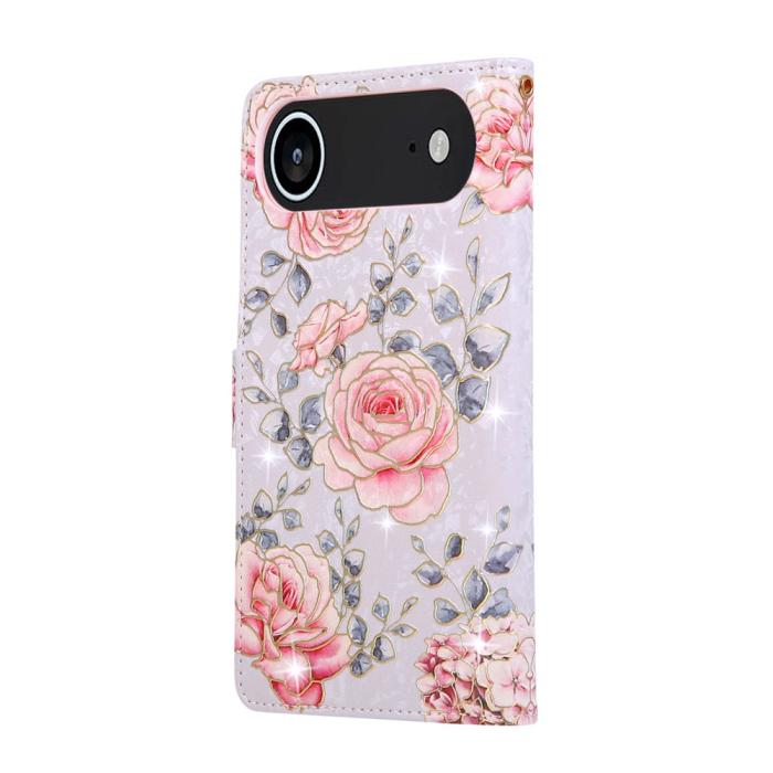 Bild 6, iPhone Air Fodral RFID Läder Rosa Blommor