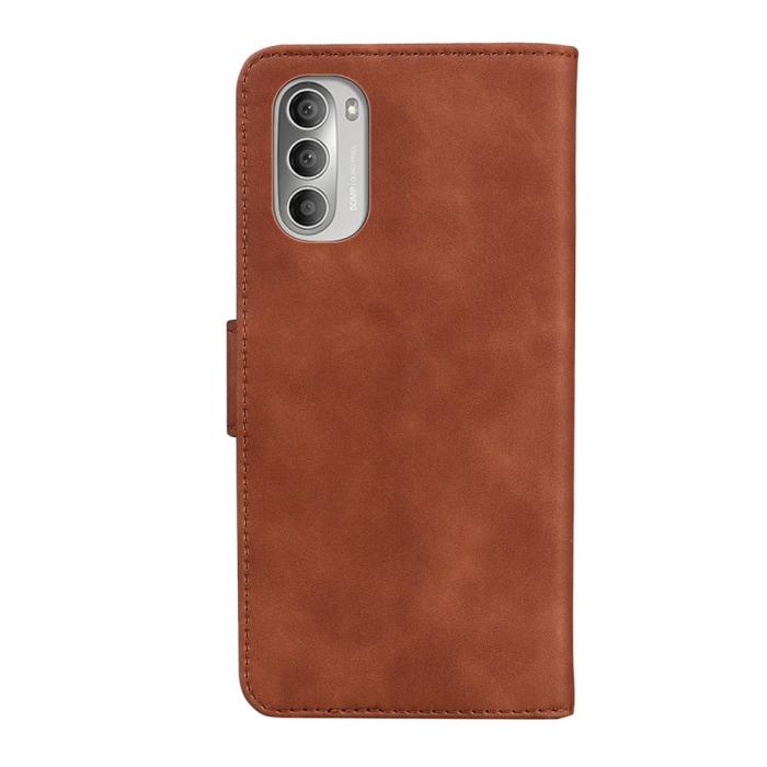 Bild 3, Motorola Moto G51 Fodral Skin Touch Läder Brun