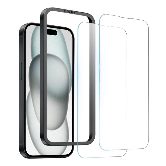 Bild 2, NORTHJO iPhone 15 Skärmskydd 2-PACK Härdat Glas