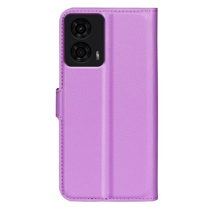 Bild 6, Motorola Moto G04 4G/G24 4G Fodral Litchi Läder Lila