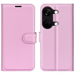 OnePlus Nord 3 5G Fodral Litchi Textur Ljus Rosa