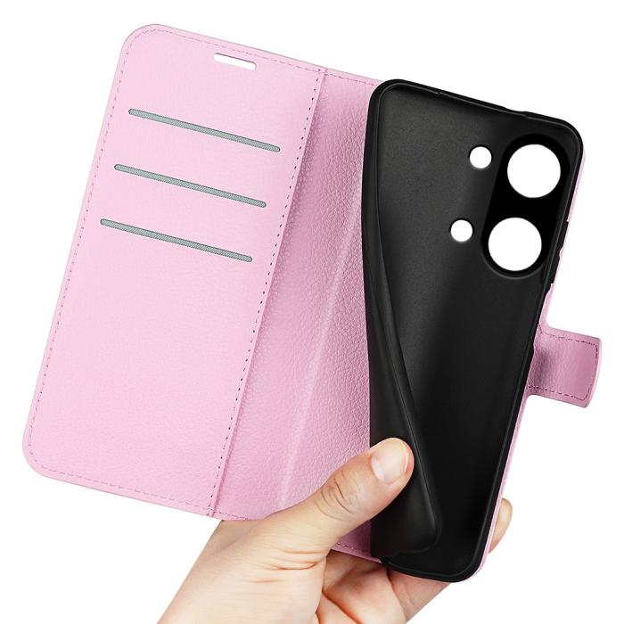 Bild 4, OnePlus Nord 3 5G Fodral Litchi Textur Ljus Rosa