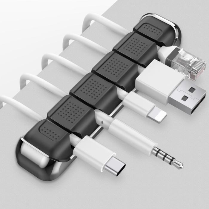Bild 1, AHASTYLE 5-Port Kabel Hållare/Organiserare I Aluminium/Silikon