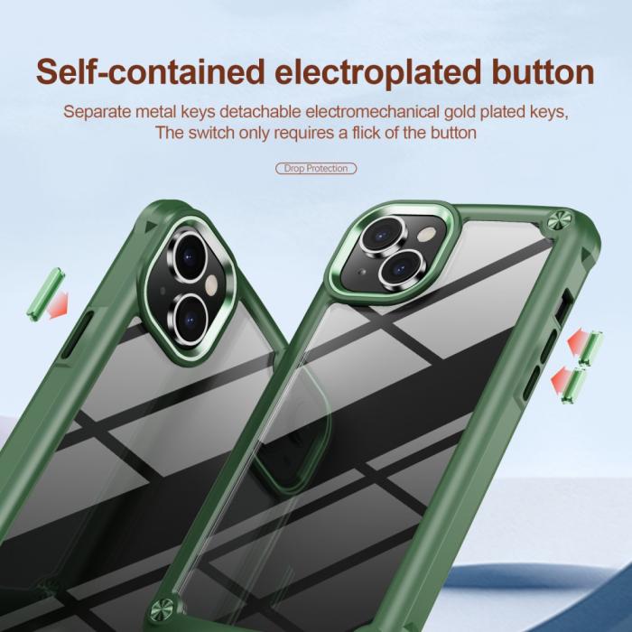 Bild 4, iPhone 15 Plus Skal Shockproof Hybrid Armor Grön