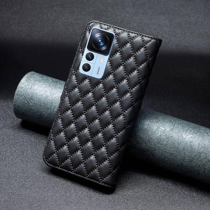 Bild 5, Xiaomi 12T / 12T Pro Fodral Diamond Läder Svart