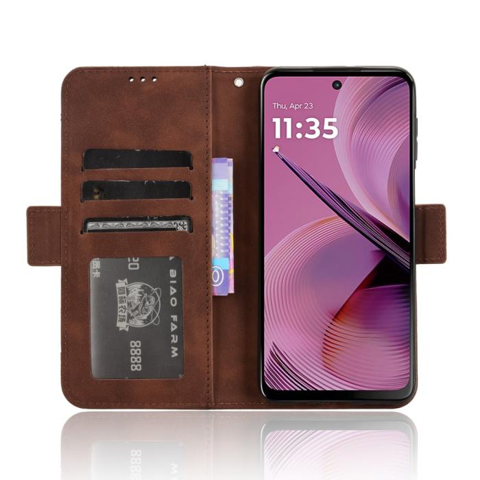 Bild 3, Motorola Moto G55 5G Fodral Med Avtagbart Kortfodral Brun