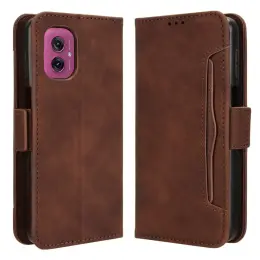 Motorola Moto G55 5G Fodral Med Avtagbart Kortfodral Brun