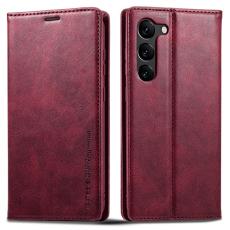 LC.IMEEKE Galaxy S23 Fodral Flip Läder Röd