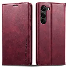 LC.IMEEKE Galaxy S23 Fodral Flip Läder Röd