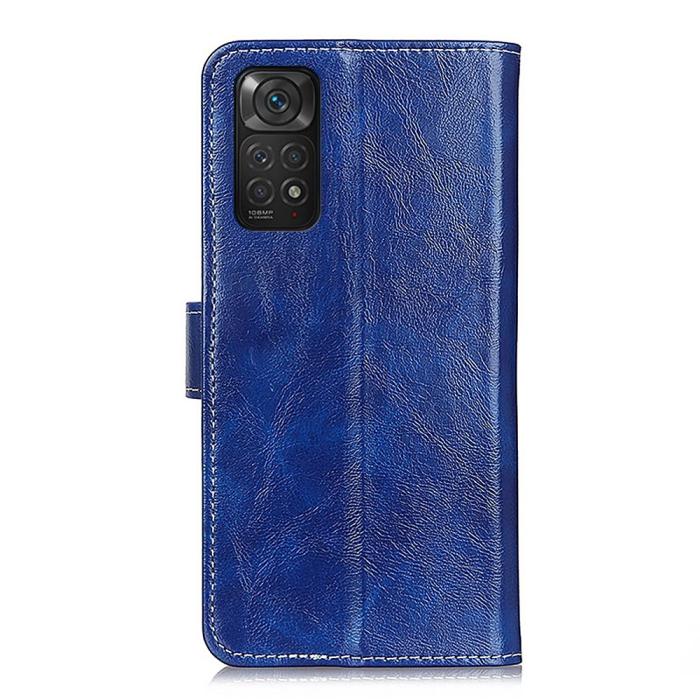 Bild 3, Xiaomi Redmi Note 11 4G Fodral Crazy Horse Blå