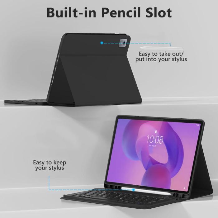 Bild 4, Tech-Protect Lenovo Idea Tab Plus Fodral SC Tangentbord Svart
