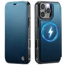 CASEME iPhone 16 Pro Skal RFID Pl&aring;nbok Bl&aring;