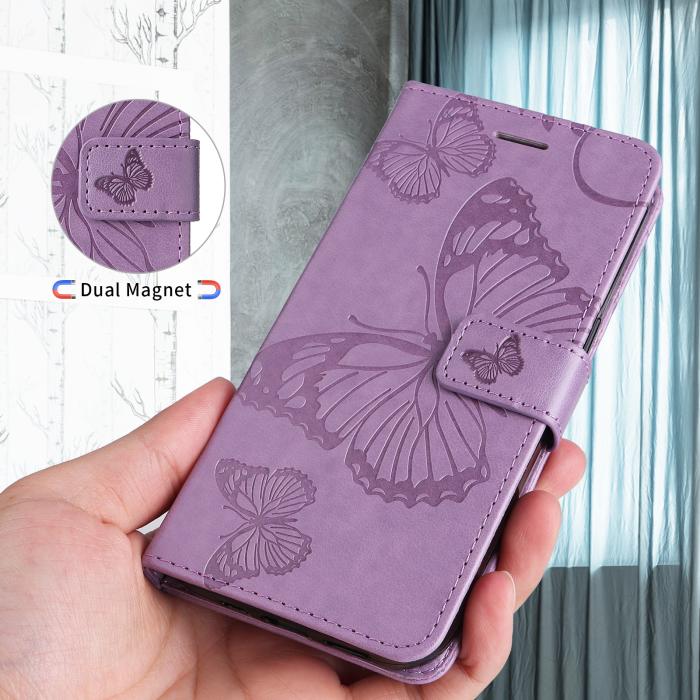 Bild 6, Motorola Moto G86 Power/G86 5G Fodral Fjäril Tryck Lila