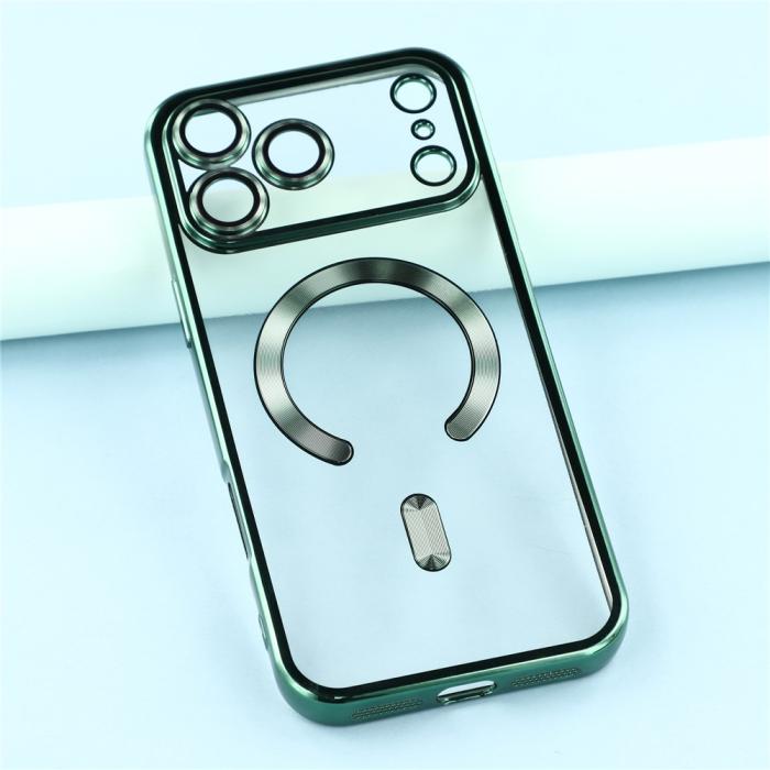 Bild 6, iPhone 17 Pro Max Skal MagSafe Electroplated TPU Grön