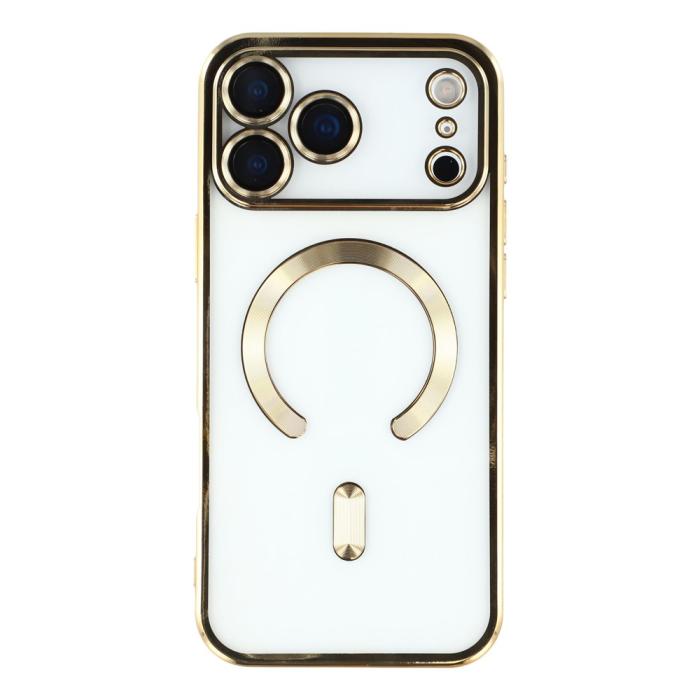 Bild 3, iPhone 17 Pro Max Skal MagSafe Electroplated TPU Guld