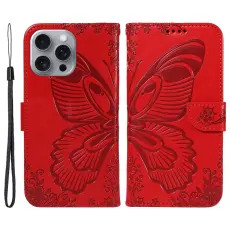 iPhone 16 Pro Max Fodral Fj&auml;ril Tryck R&ouml;d