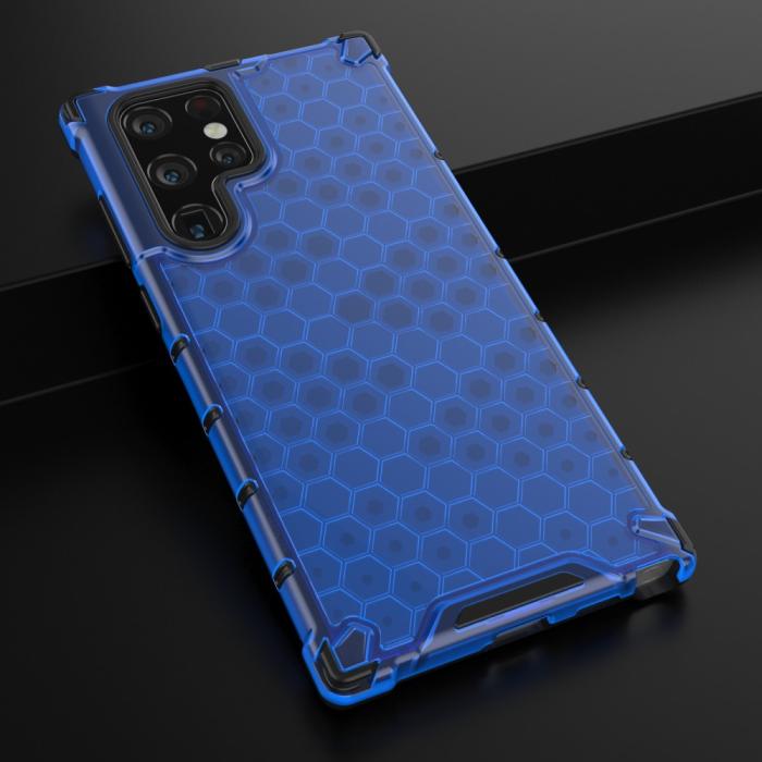 Bild 4, Samsung Galaxy S22 Ultra Skal Armor Honeycomb Blå