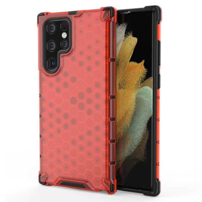 Bild 1, Samsung Galaxy S22 Ultra Skal Armor Honeycomb Röd