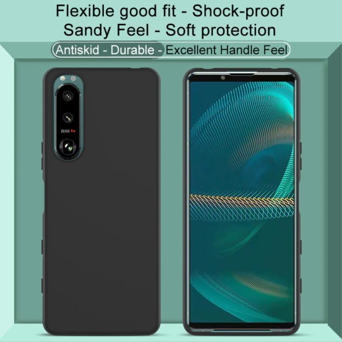 Bild 5, IMAK Sony Xperia 5 III Skal Matt TPU Svart